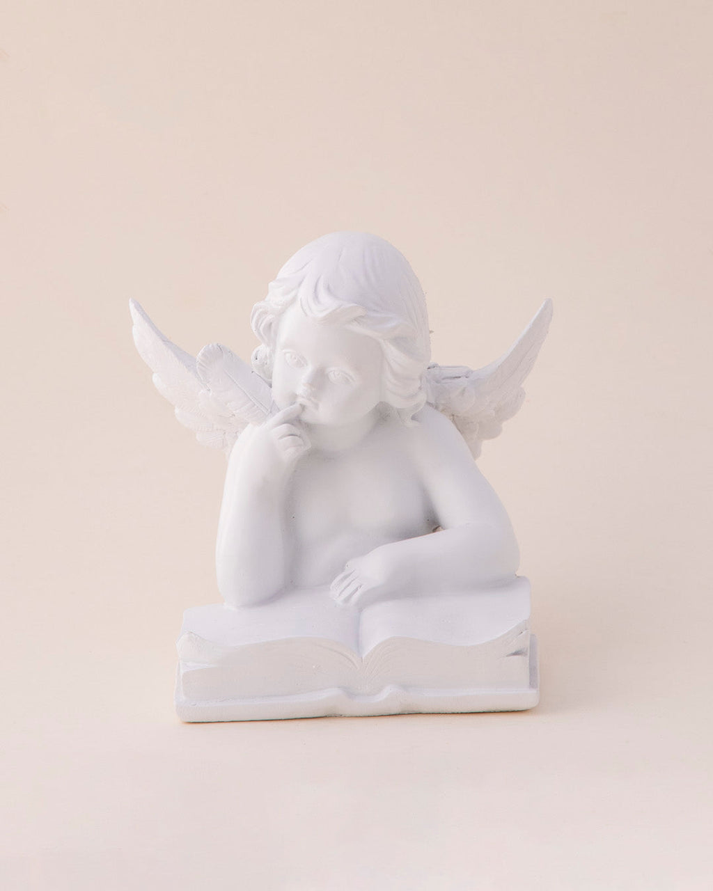 Book Reading Angel Cherub Figurine