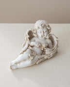 Playing Teddy Bear Angel Cherub Figurine