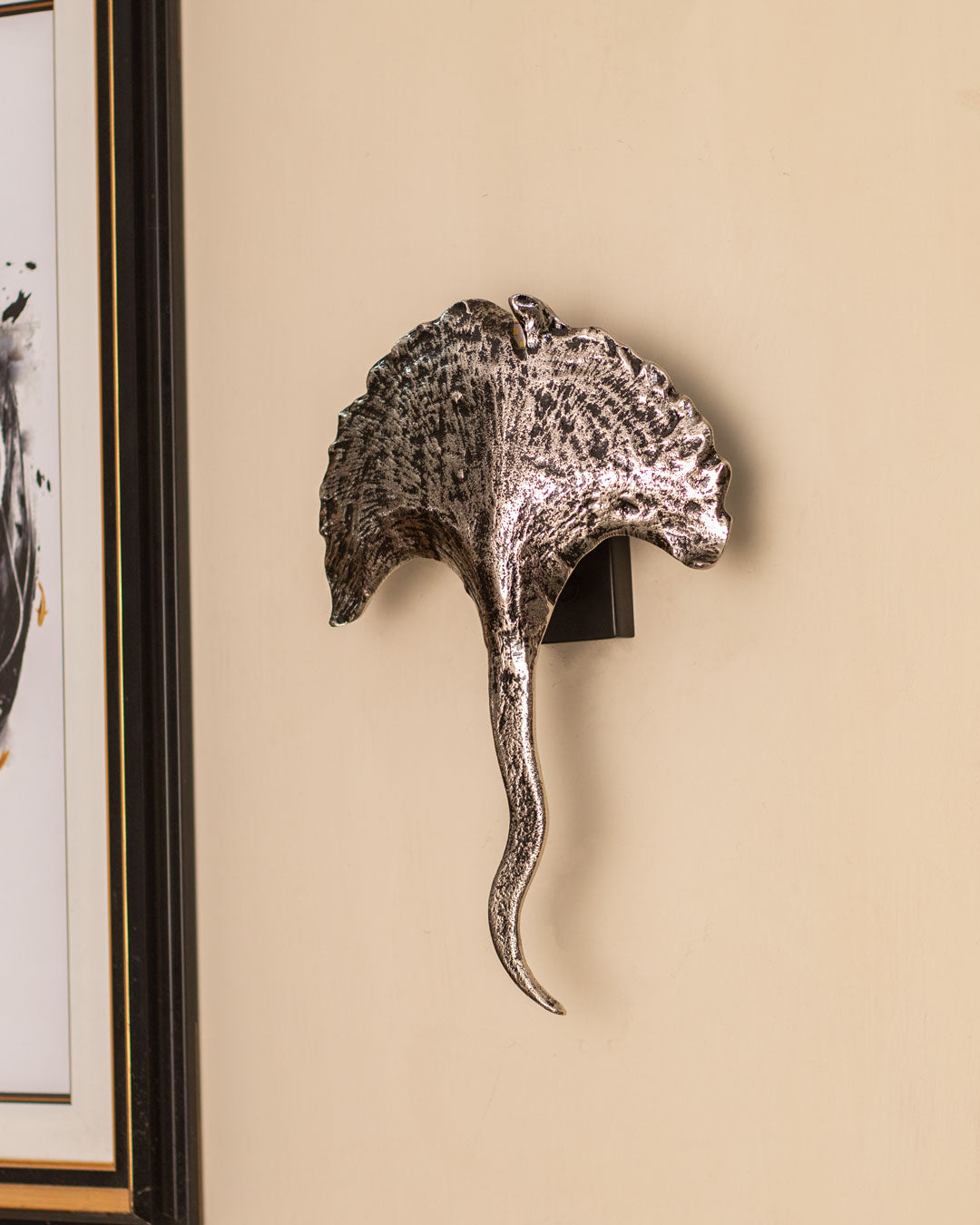 Ginkgo Leaf Wall Light - Rustic Silver