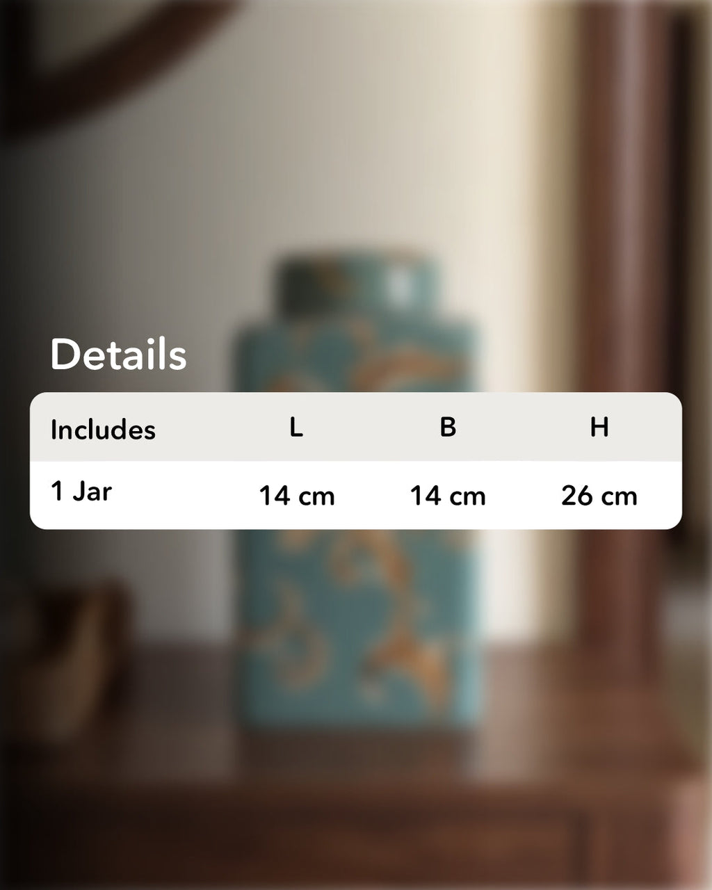 Celadon Paisley Decorative Jar