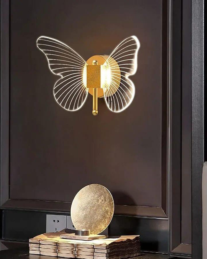 Crystal Butterfly Wall Sconce