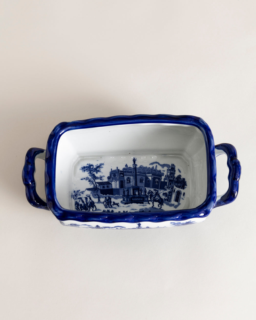 The Estate Blue & White Hand-Painted Planter