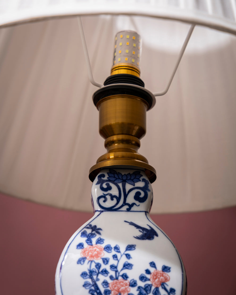 Plumage Double-Gourd Ceramic Table Lamp