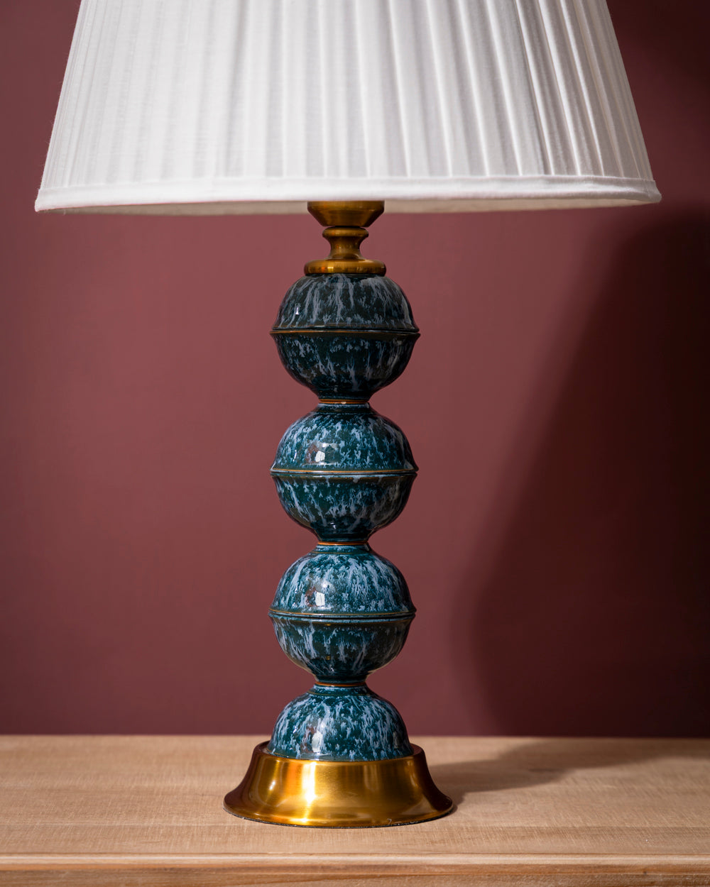 Serpentine Stack Ceramic Table Lamp