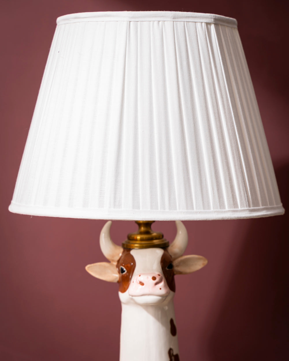The Chestnut Cow Ceramic Table Lamp