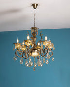 Antique Golden Crystal Chandelier