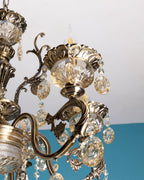 Antique Golden Crystal Chandelier