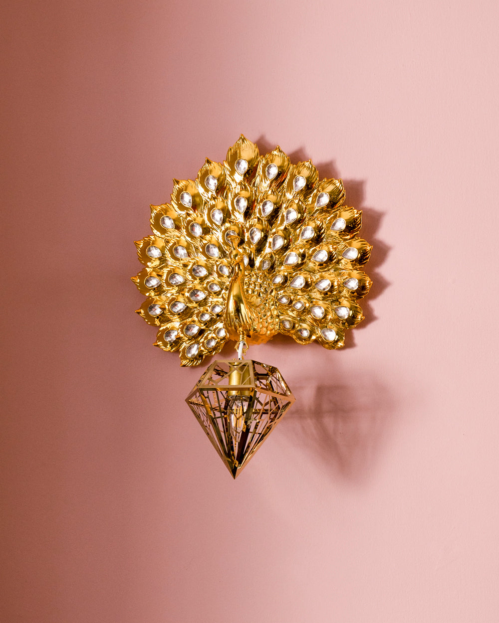 Luxury Golden Peacock Wall Light