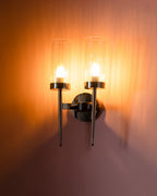Modern Chrome Double Glass Wall Light