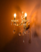 Luxury Golden Crystal Double Wall Sconce
