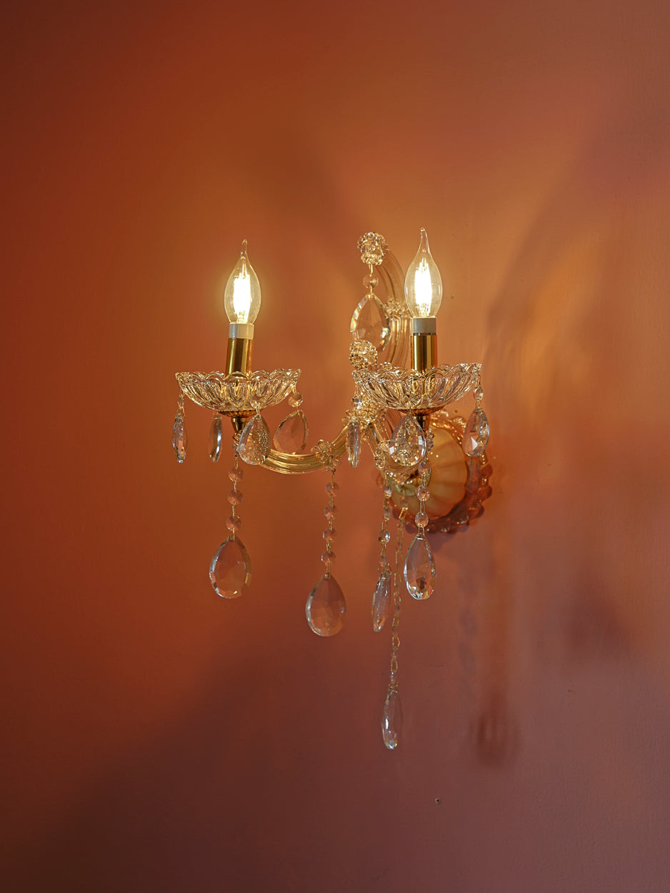Luxury Golden Crystal Double Wall Sconce