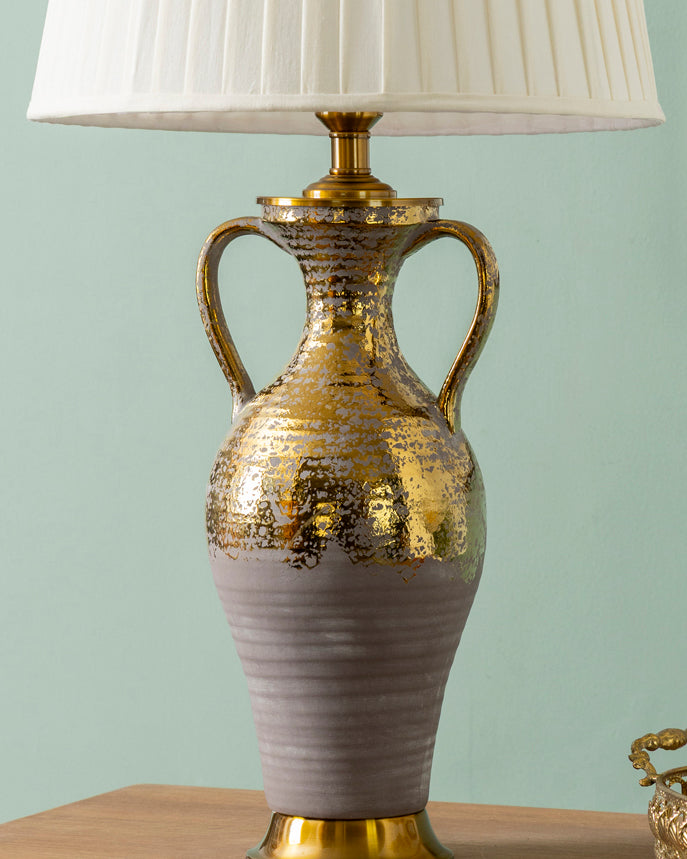 Golden Aura Ceramic Table Lamp