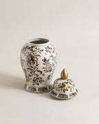 Royal Floral Medallion Temple Jar