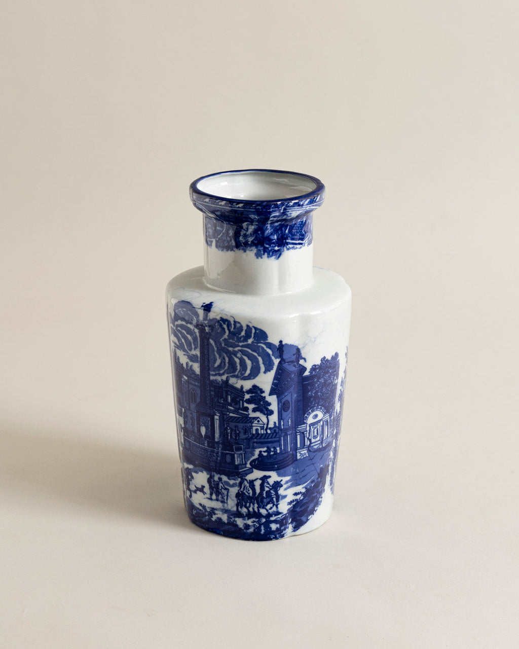The Estate Blue & White Hand-Painted Vase