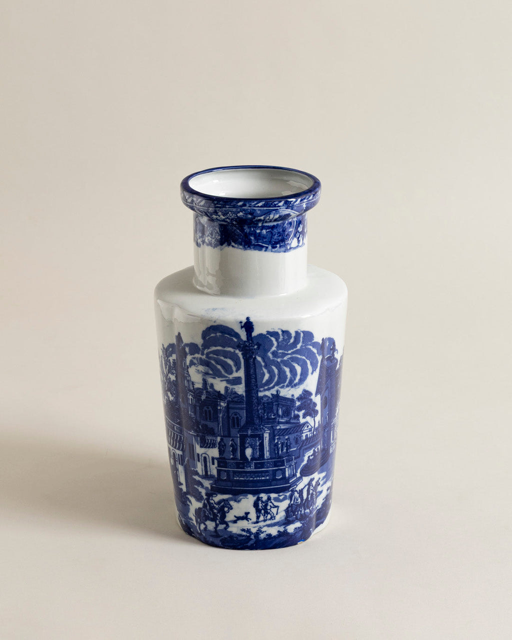 The Estate Blue & White Hand-Painted Vase