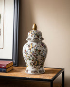 Royal Floral Medallion Temple Jar