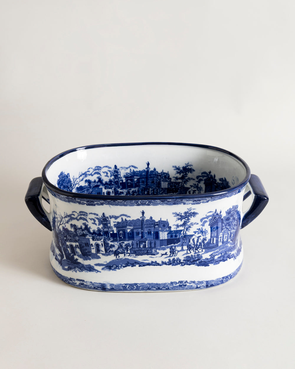 The Estate Blue & White Hand-Painted Planter - Large
