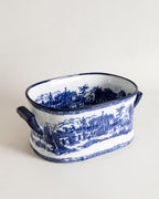 The Estate Blue & White Hand-Painted Planter - Large