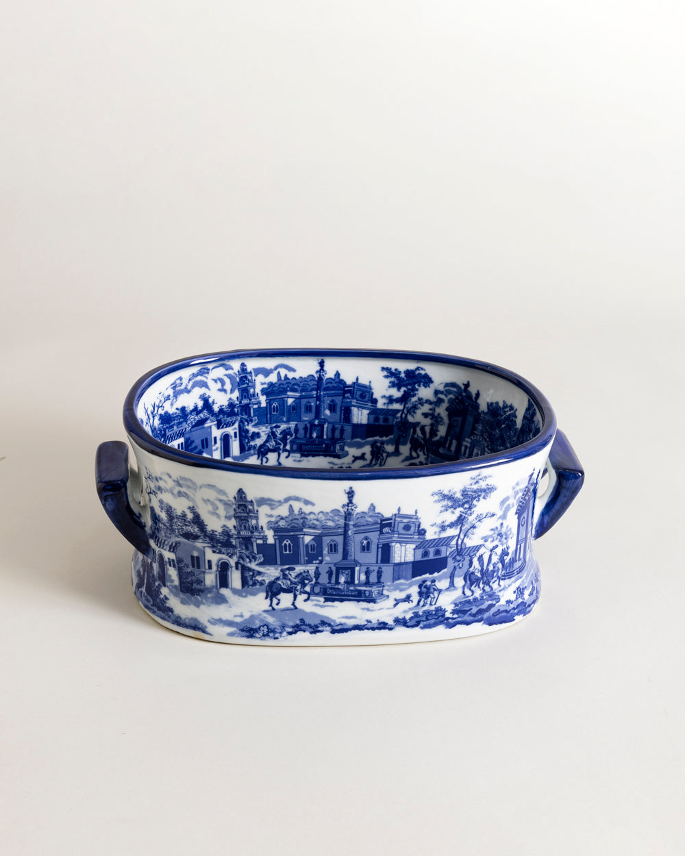 The Estate Blue & White Hand-Painted Planter - Small