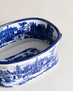 The Estate Blue & White Hand-Painted Planter - Small