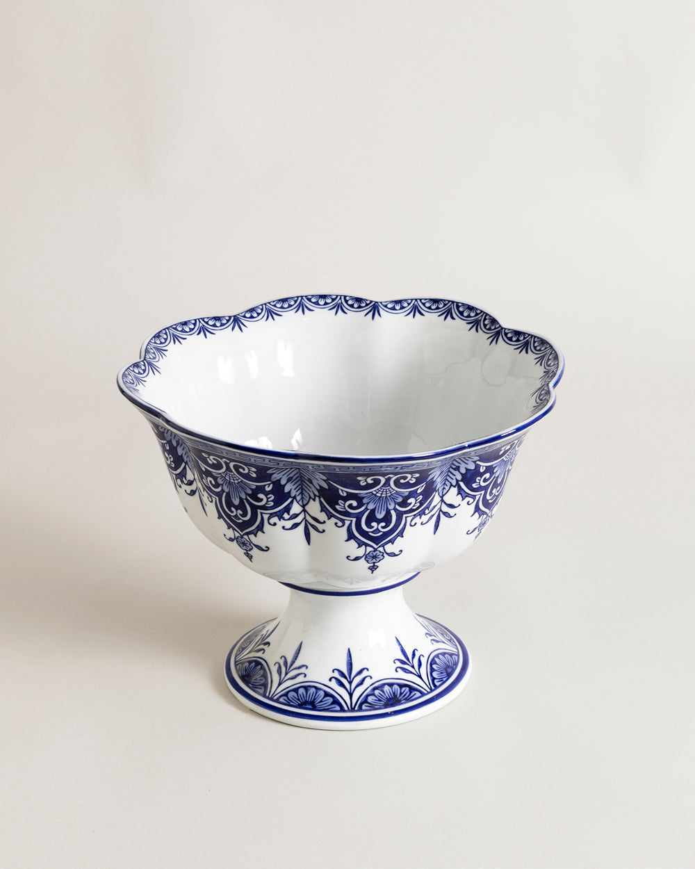 Ornate Floral Pedestal Fruit Bowl