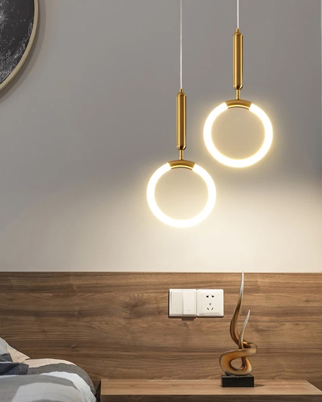 Luminous Ring LED Pendant Light - Set Of 2