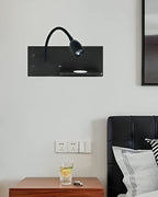 Spot Wall Light with USB Charging & Wireless Fast Charger Body Type - BK