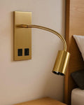 Luxe Gold Gooseneck Wall Spotlight