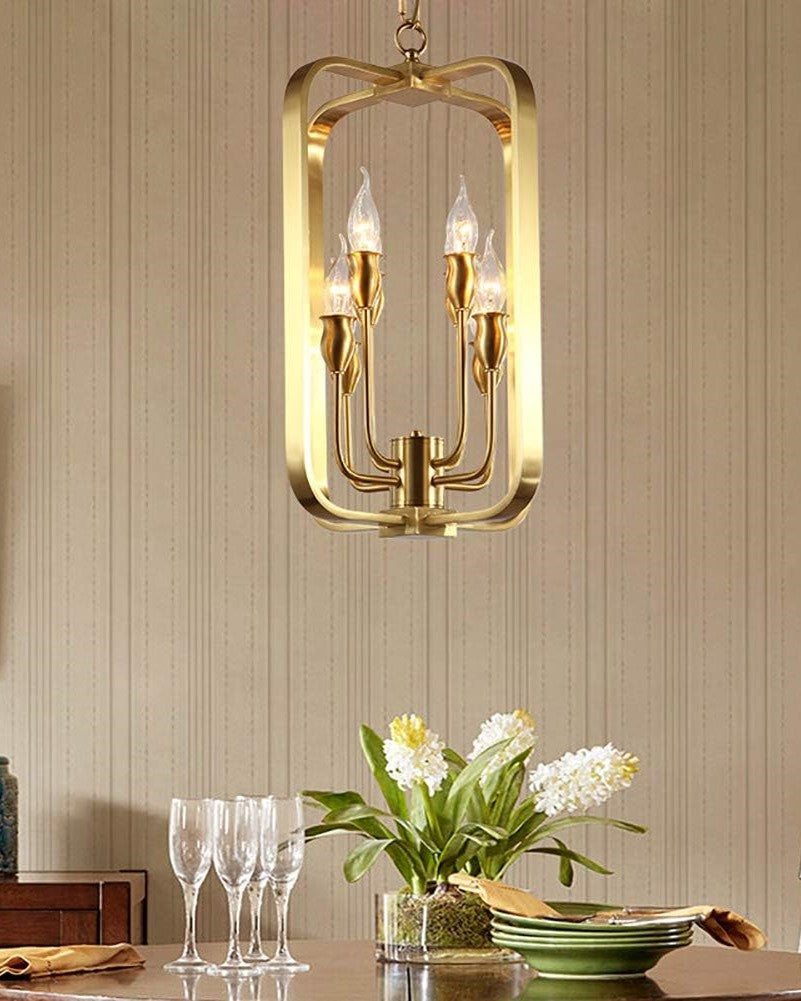 Ornate Gold Chandelier with 10 Bulbs