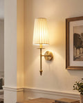 Pleated Cone Shade Wall Light