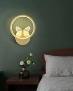 Butterfly Round Wall Sconce - Gold