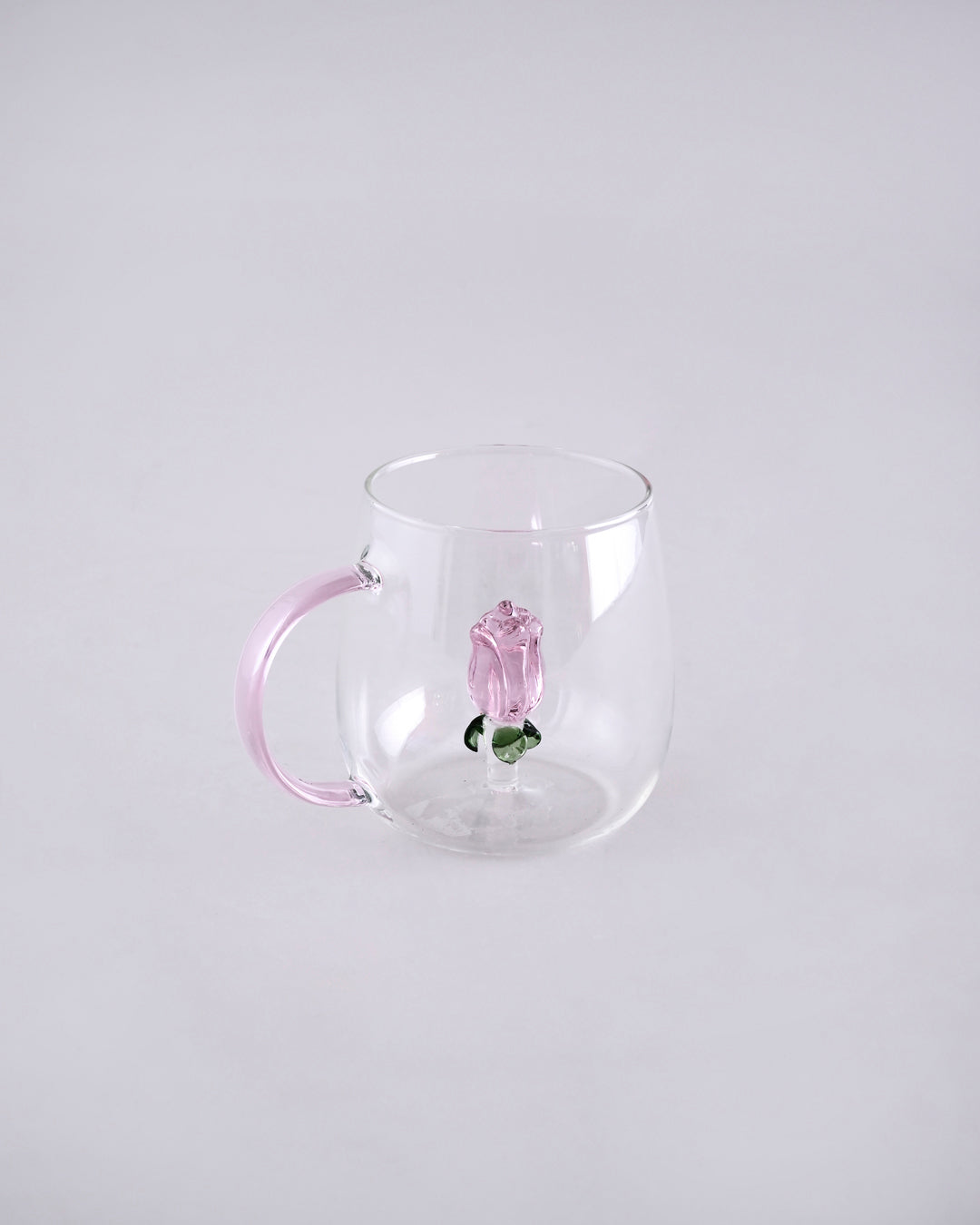 Rose Bloom Glass Mug