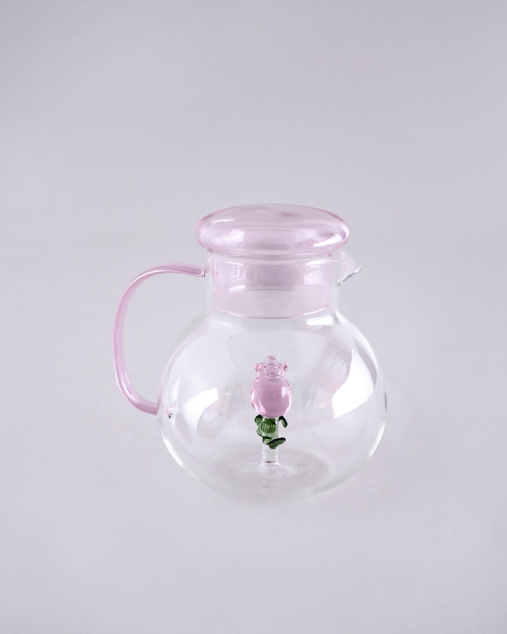Rose Bloom Glass Teapot