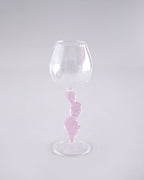 Blush Twist Stem Wine Glass