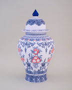 Amaranthine Fine Porcelain Dotted Temple Jar - 50 cm