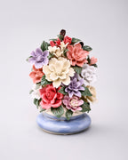 Porcelain Flower With Pot Tabletop Decor