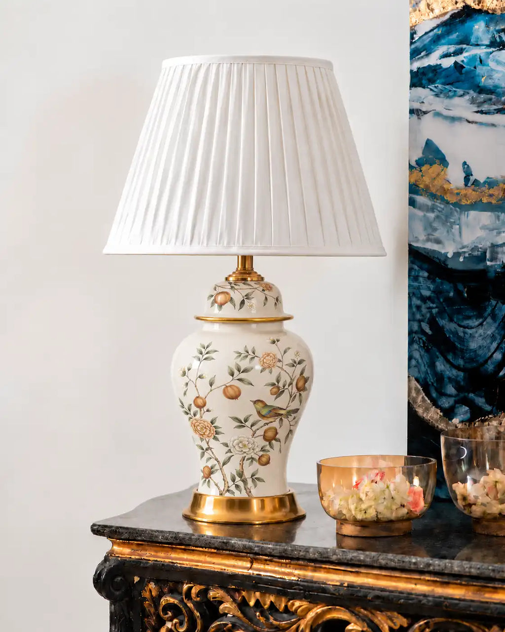 Botanical Garden Hand Painted Table Lamp