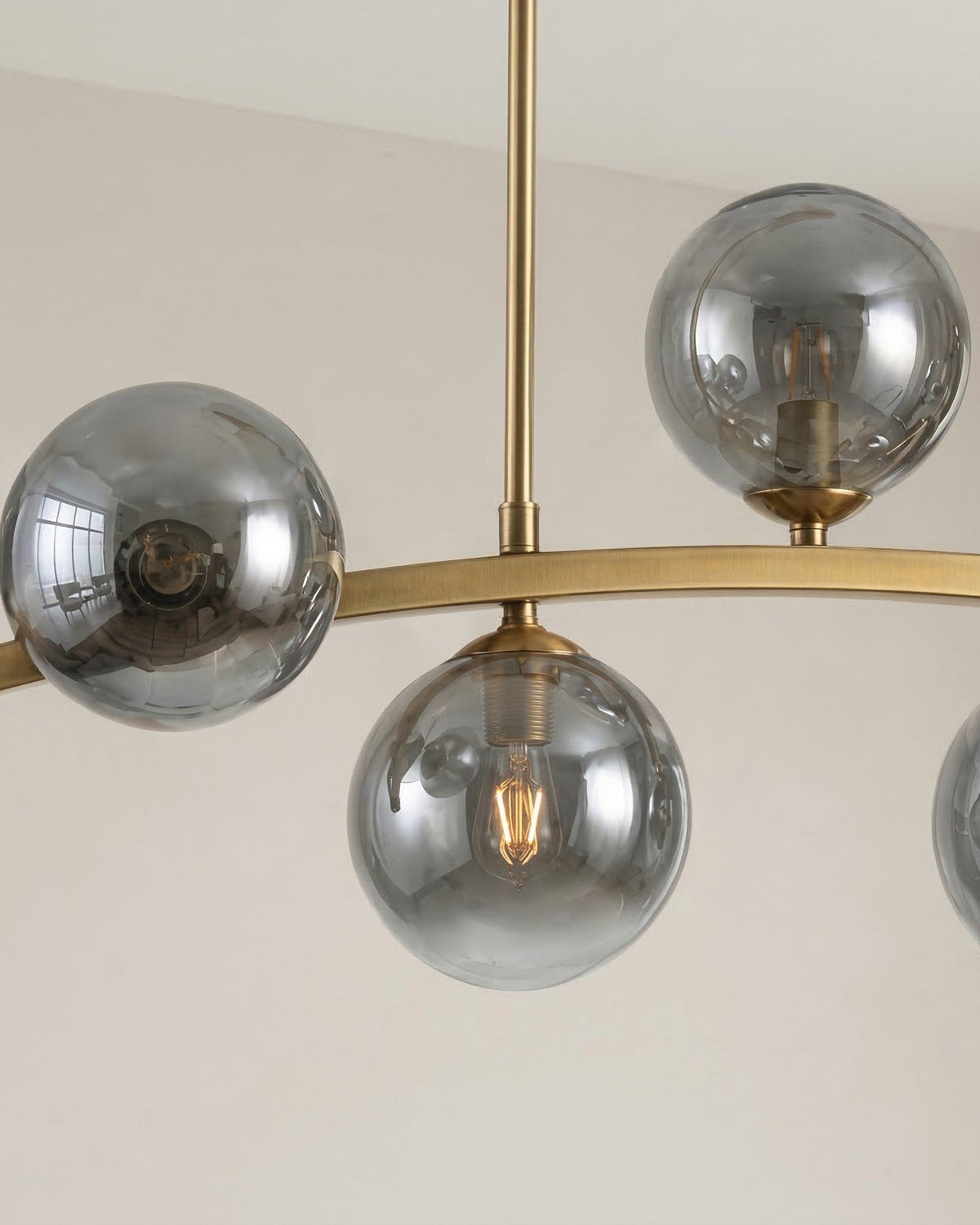 Curved Globe Bar Chandelier