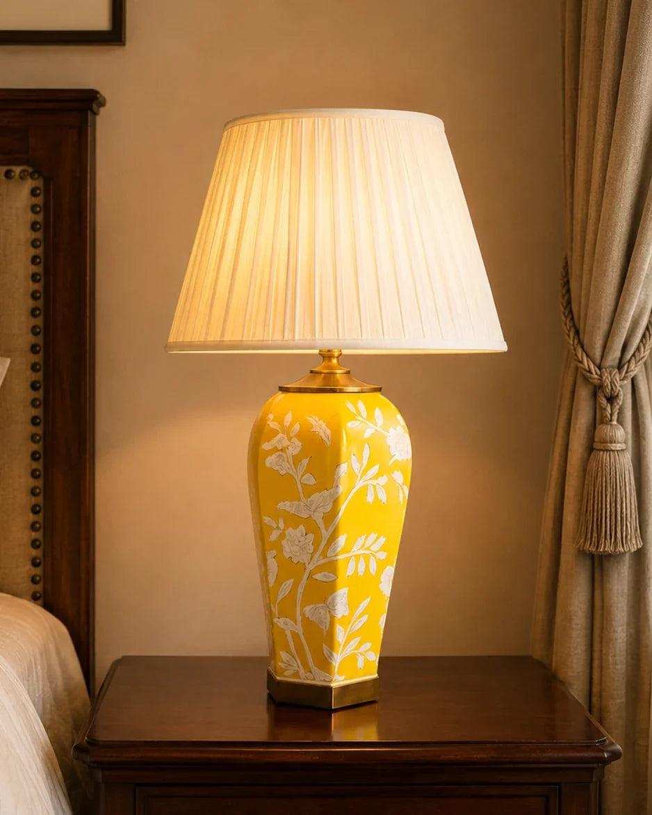 The Dynasty Songbird Table Lamp - Yellow