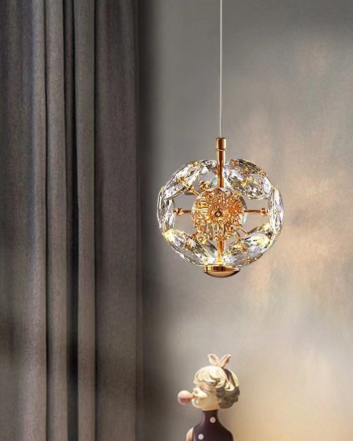 Radiant Crystal Orb Pendant Light