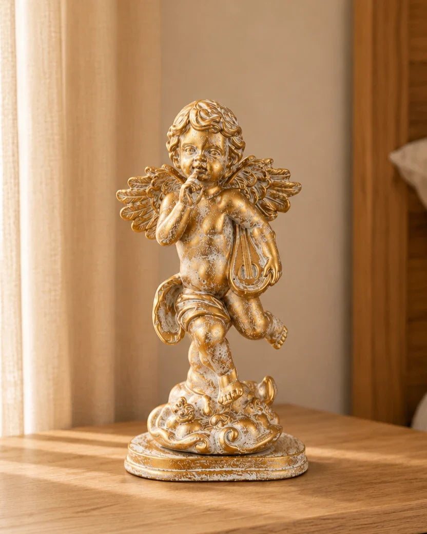 Angel Cherub Playing Octave Mandolin